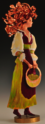 Girl with Basket of Apples