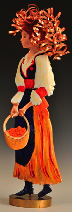 Girl with Basket of Oranges